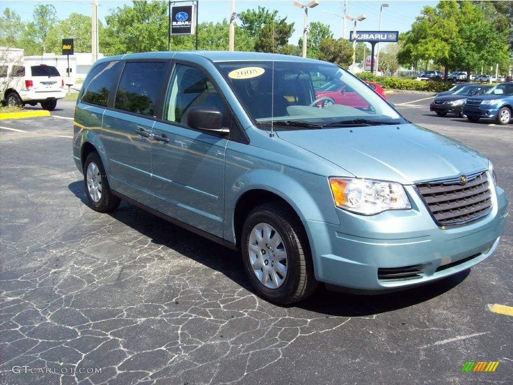 2008 Town & Country LX - Clearwater Blue Pearlcoat / Medium Slate Gray/Light Shale photo #5
