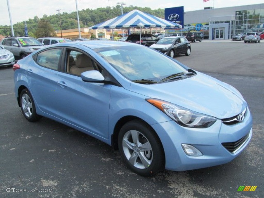2013 Elantra GLS - Blue Sky Metallic / Beige photo #1