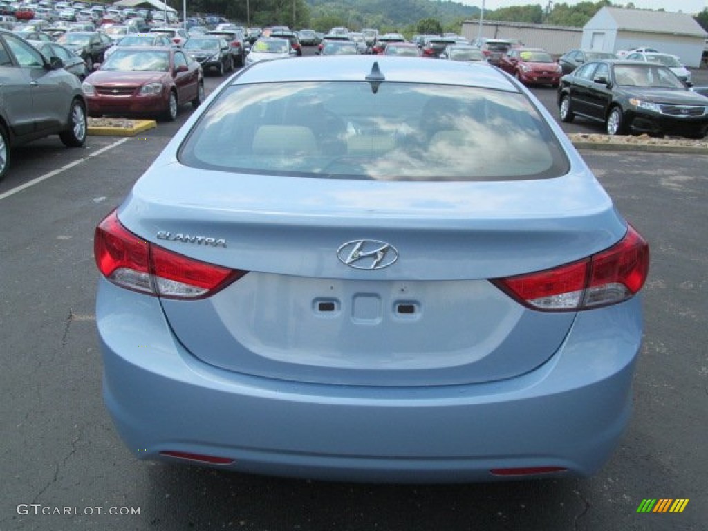 2013 Elantra GLS - Blue Sky Metallic / Beige photo #4