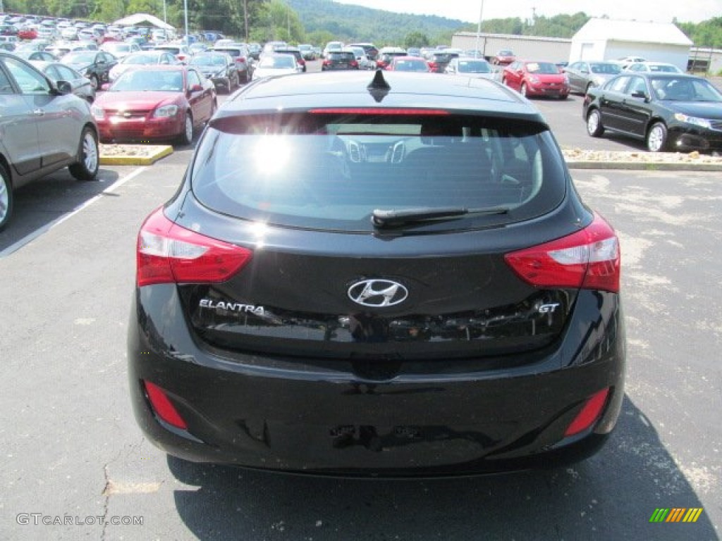 2013 Elantra GT - Black Noir Pearl / Black photo #4