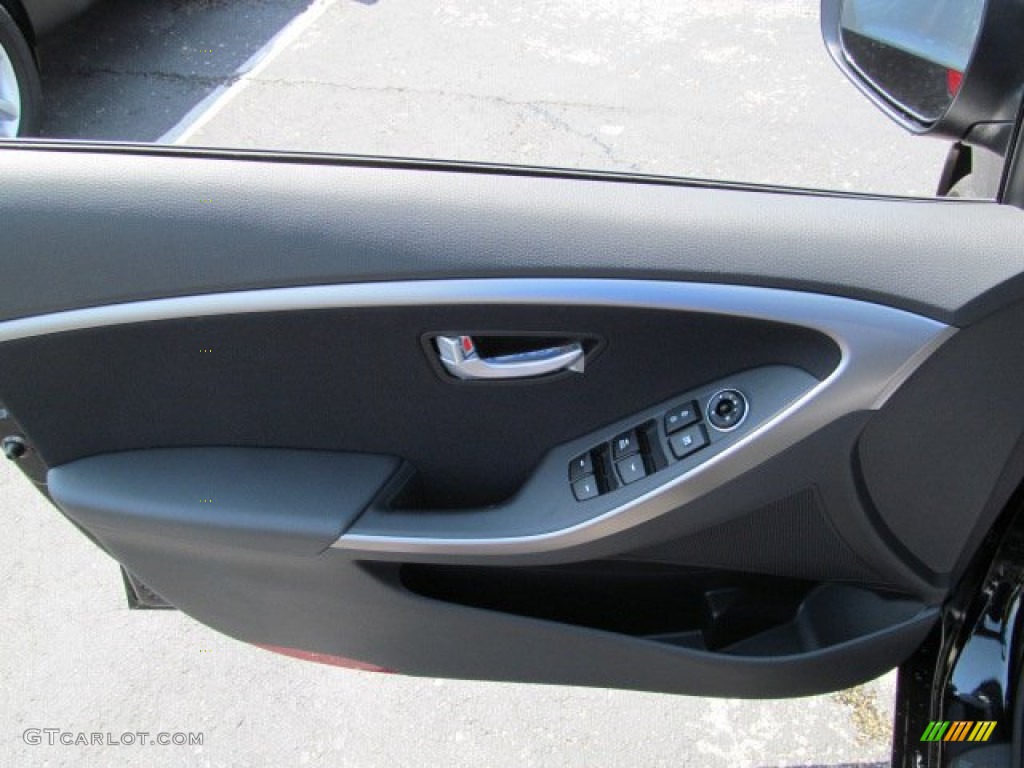 2013 Elantra GT - Black Noir Pearl / Black photo #7