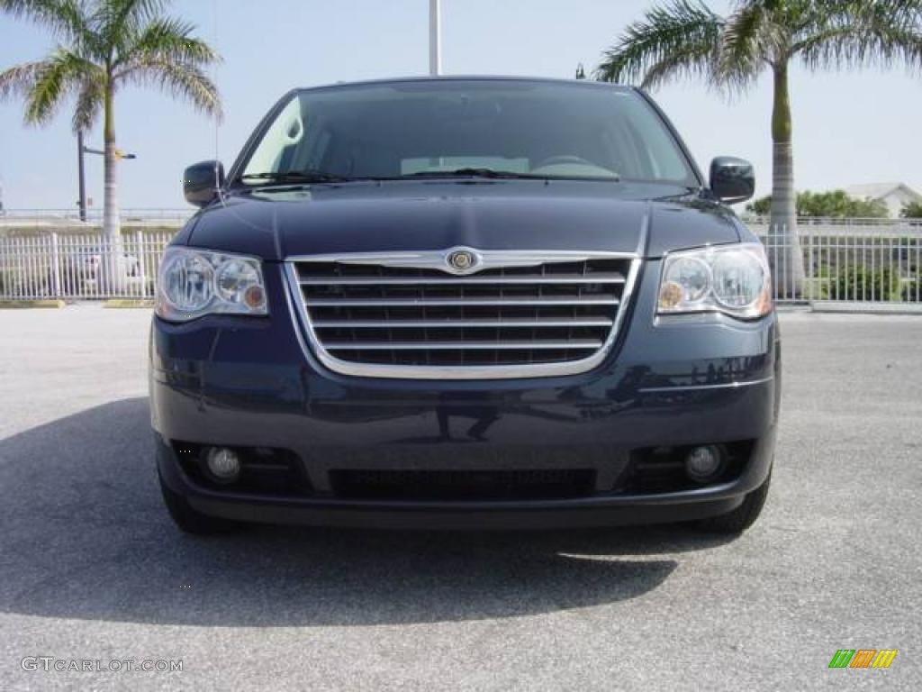 2008 Town & Country Touring Signature Series - Modern Blue Pearlcoat / Medium Slate Gray/Light Shale photo #9