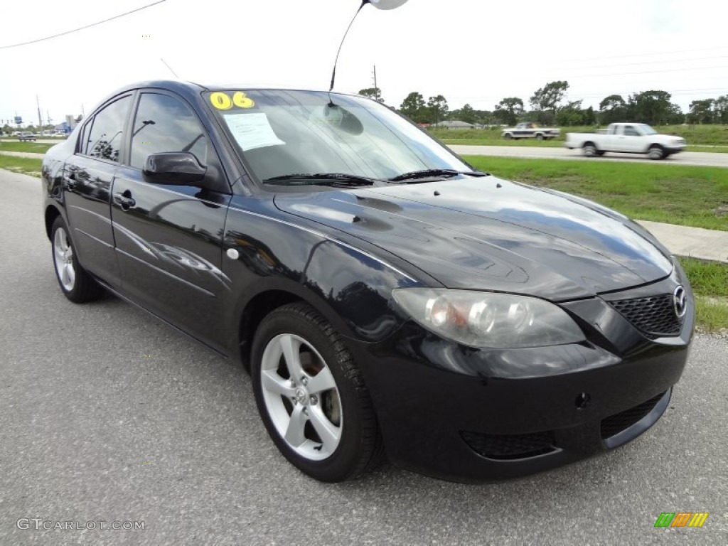 Black Mica 2006 Mazda MAZDA3 i Sedan Exterior Photo #68568574