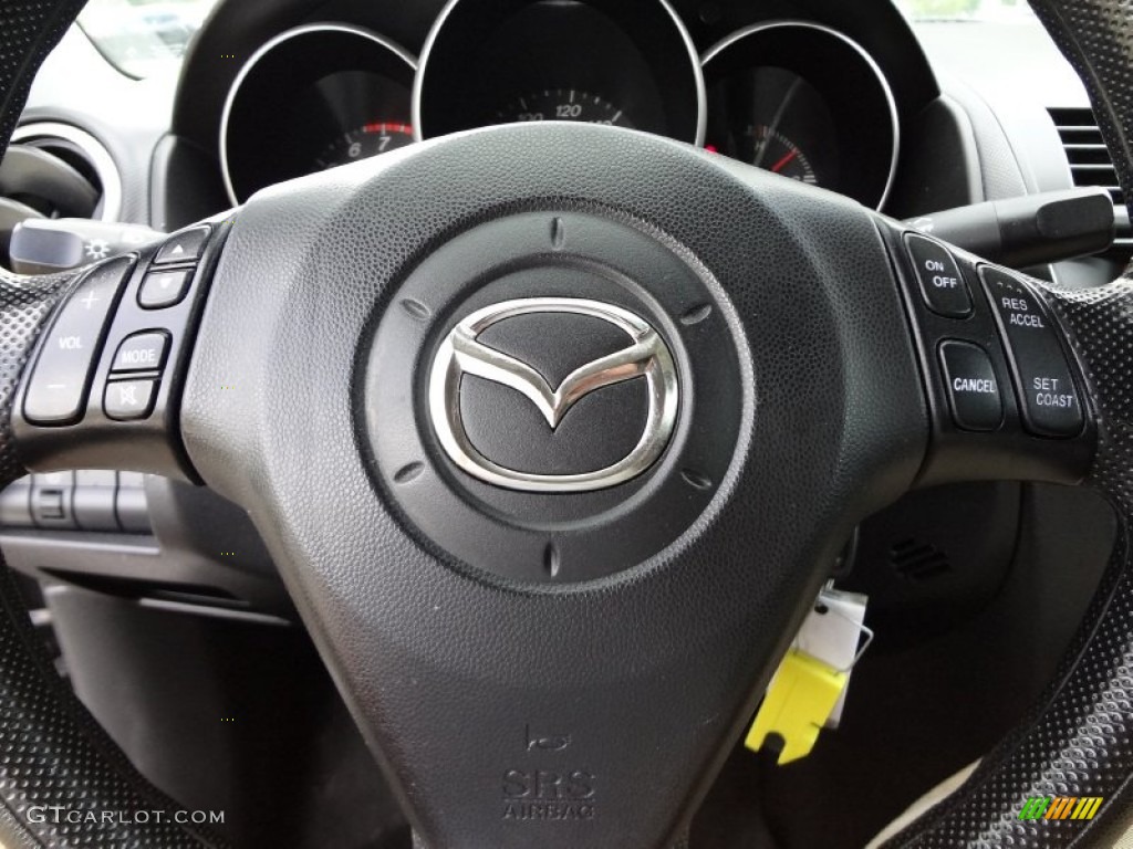 2006 Mazda MAZDA3 i Sedan Black Steering Wheel Photo #68568691