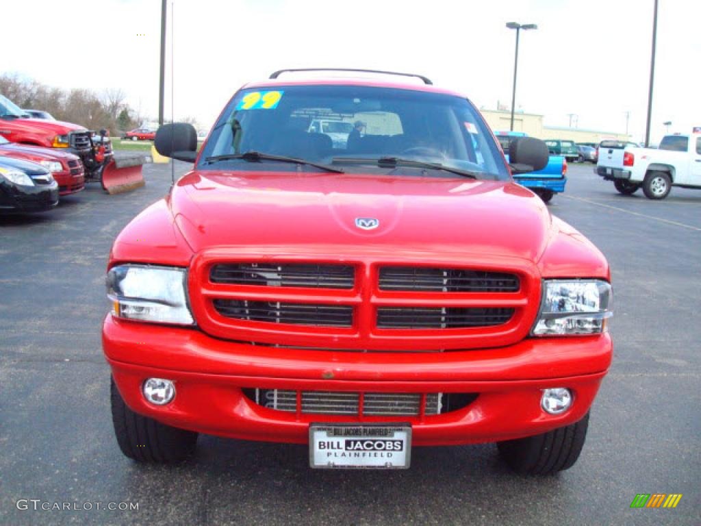 1999 Durango SLT 4x4 - Flame Red / Mist Gray photo #3