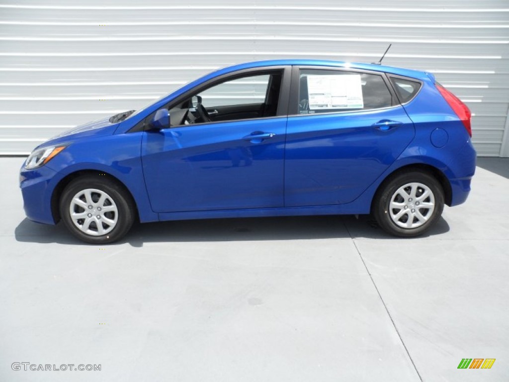 Marathon Blue 2013 Hyundai Accent GS 5 Door Exterior Photo #68570602