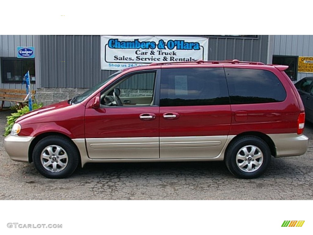 2005 Sedona EX - Ruby Red Metallic / Beige photo #2