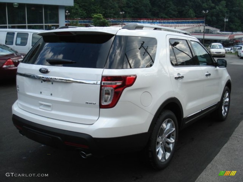 2013 Explorer XLT 4WD - White Platinum Tri-Coat / Charcoal Black photo #8