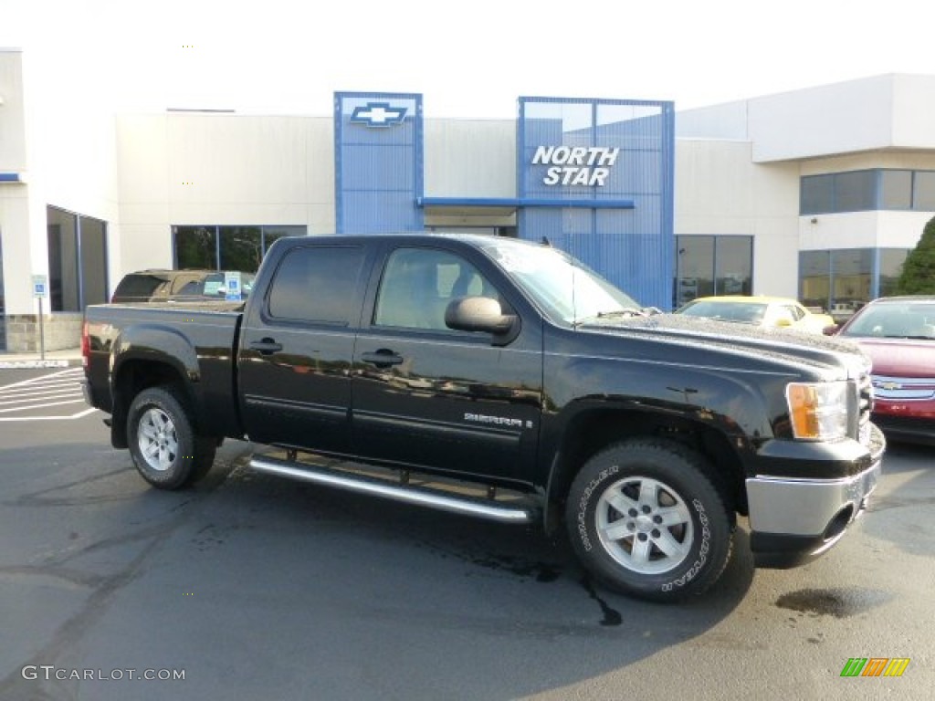 2008 Sierra 1500 SLE Crew Cab 4x4 - Onyx Black / Ebony photo #1