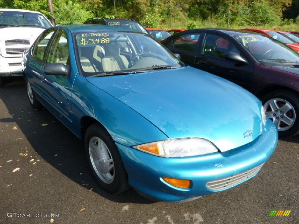 1997 Cavalier LS Sedan - Bright Aqua Metallic / Neutral photo #1