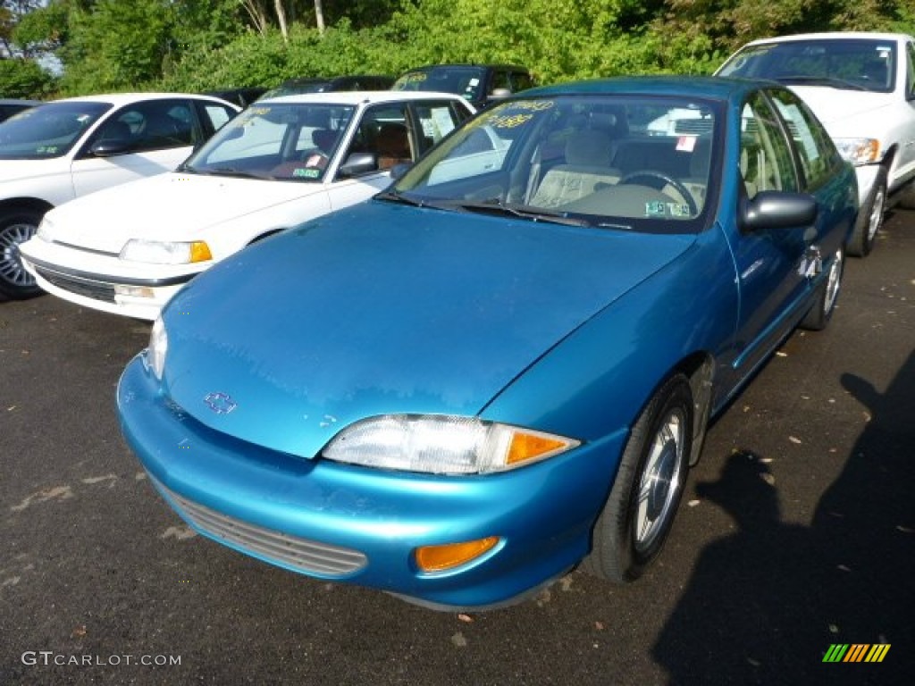 1997 Cavalier LS Sedan - Bright Aqua Metallic / Neutral photo #4