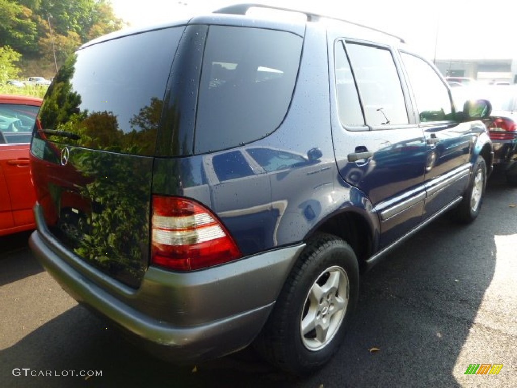 1999 ML 320 4Matic - Azure Blue Metallic / Grey photo #2