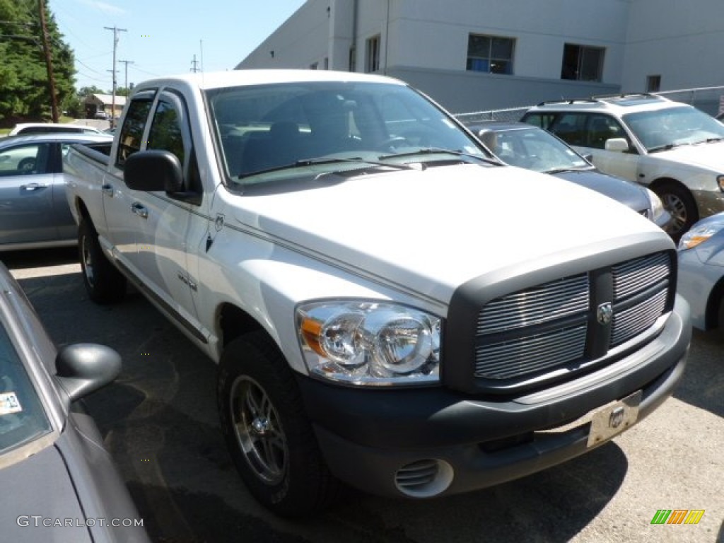 2008 Ram 1500 ST Quad Cab - Bright White / Medium Slate Gray photo #1