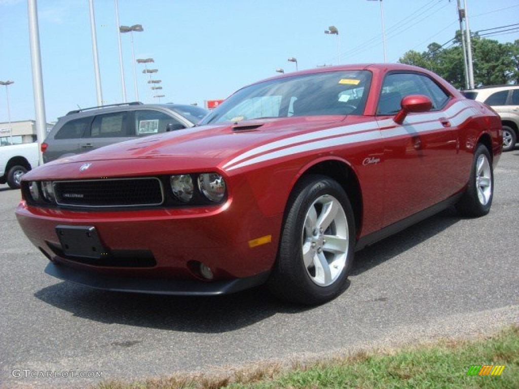 Inferno Red Crystal Pearl Coat Dodge Challenger