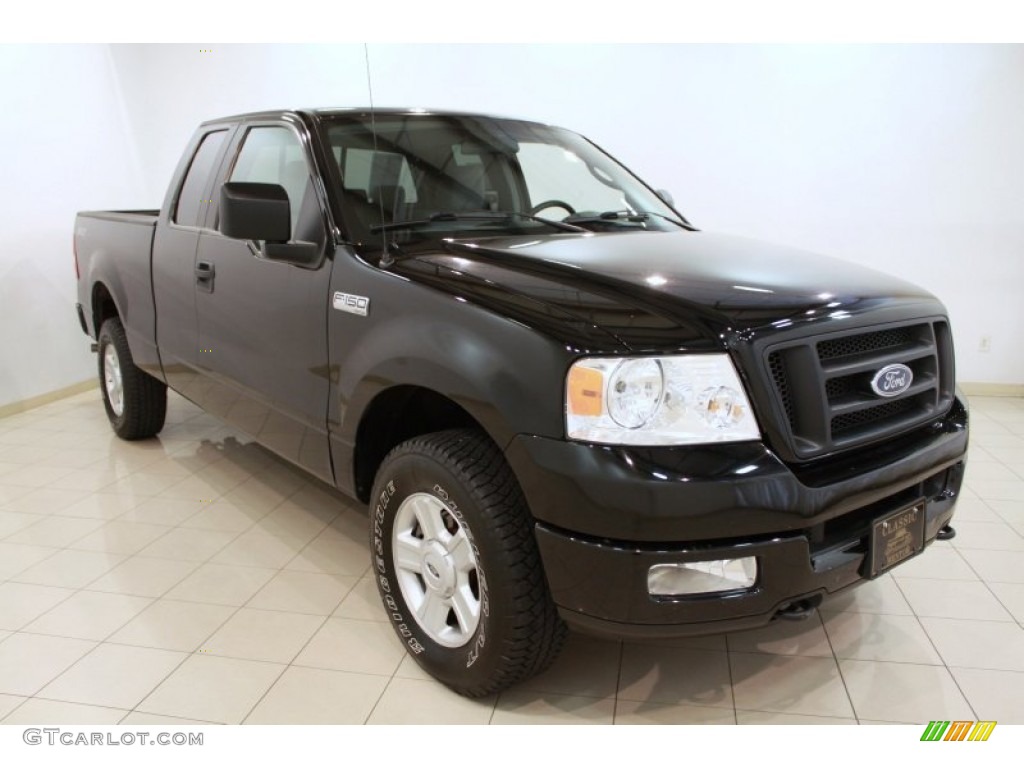 2005 F150 STX SuperCab 4x4 - Black / Medium Flint Grey photo #1