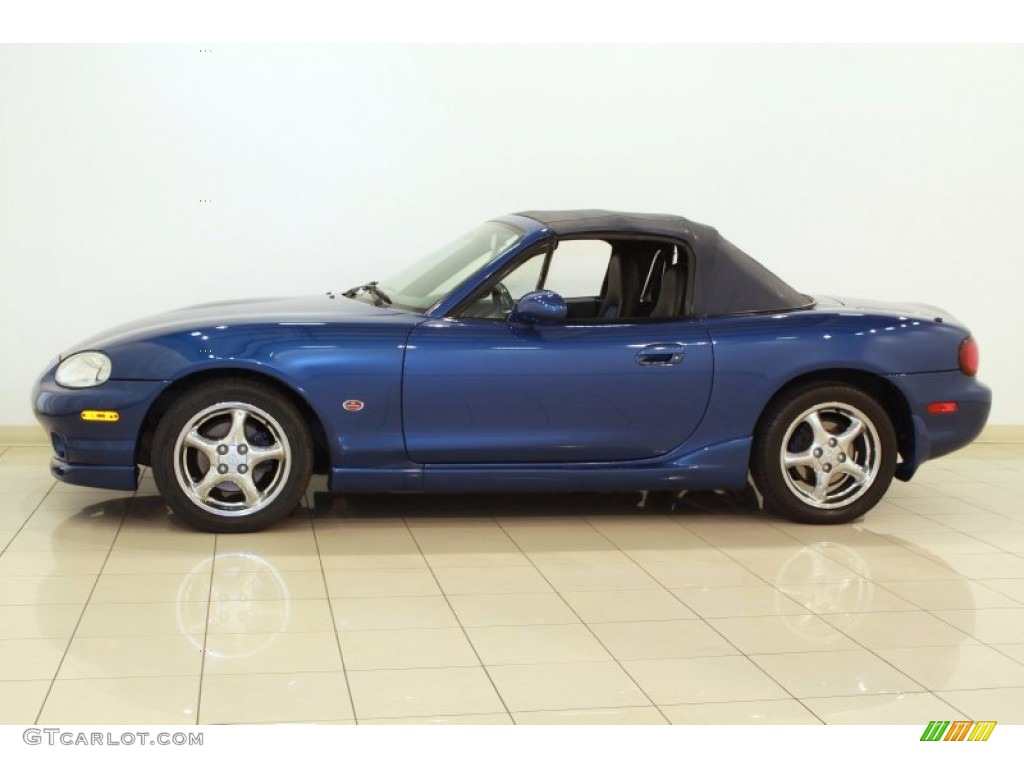 Sapphire Blue Mica 1999 Mazda MX-5 Miata 10th Anniversary Edition Roadster Exterior Photo #68584739