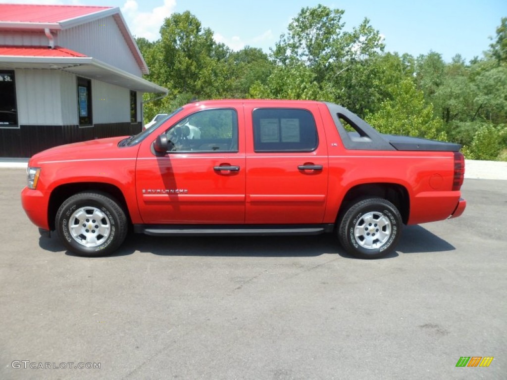 Victory Red 2009 Chevrolet Avalanche LS 4x4 Exterior Photo #68584979
