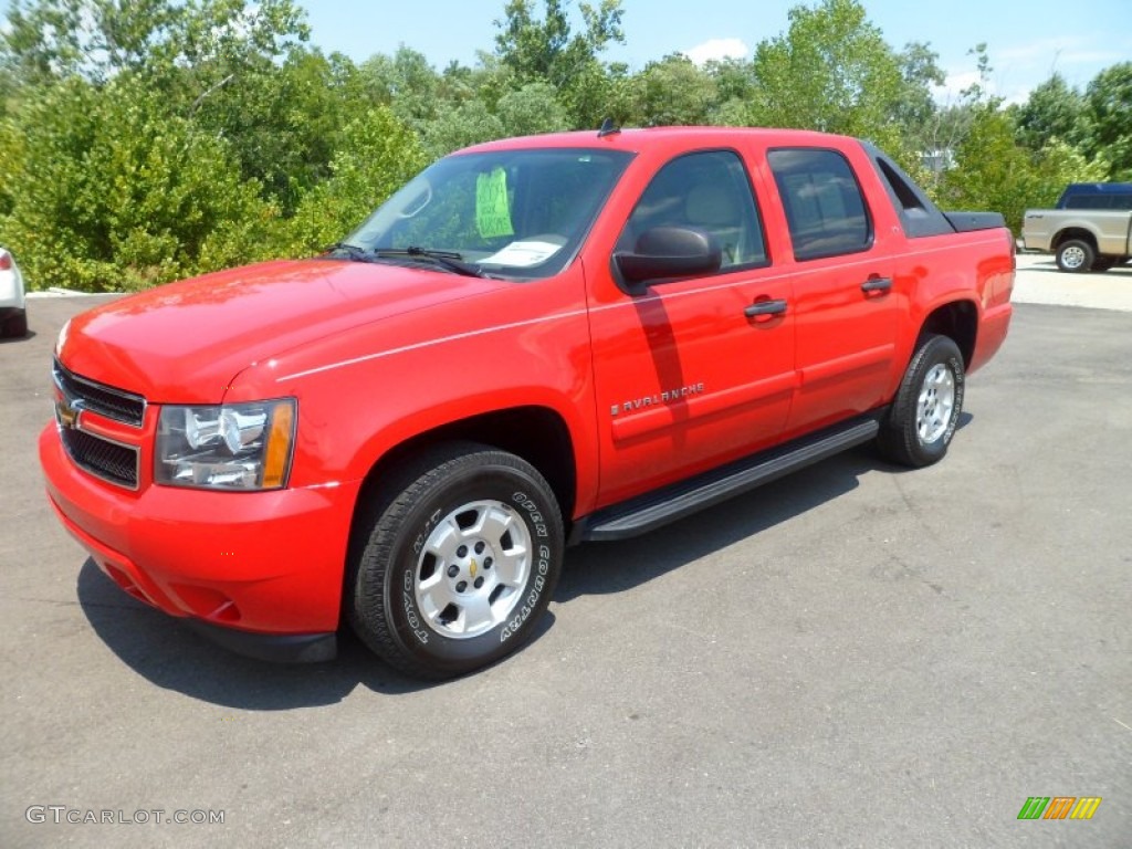 Victory Red 2009 Chevrolet Avalanche LS 4x4 Exterior Photo #68585039