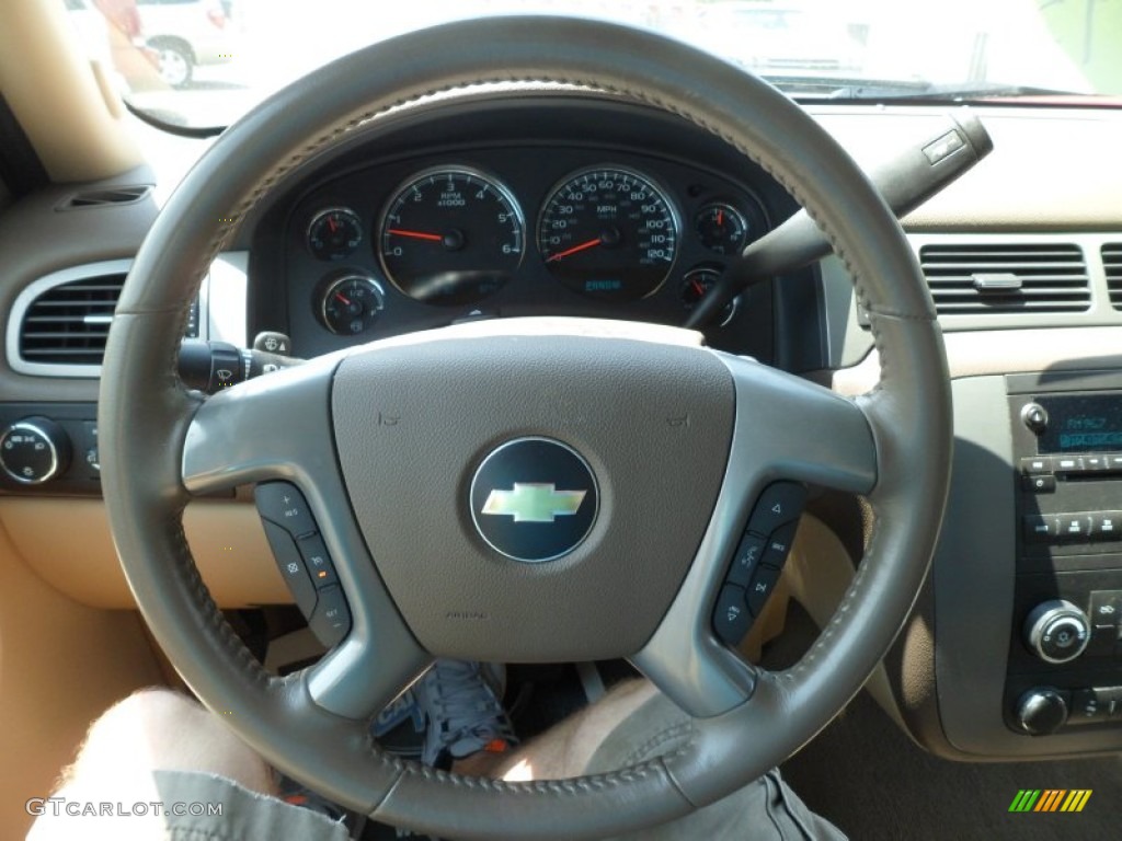 2009 Chevrolet Avalanche LS 4x4 Light Cashmere Steering Wheel Photo #68585315