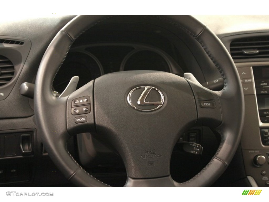2009 Lexus IS 250 AWD Black Steering Wheel Photo #68586194