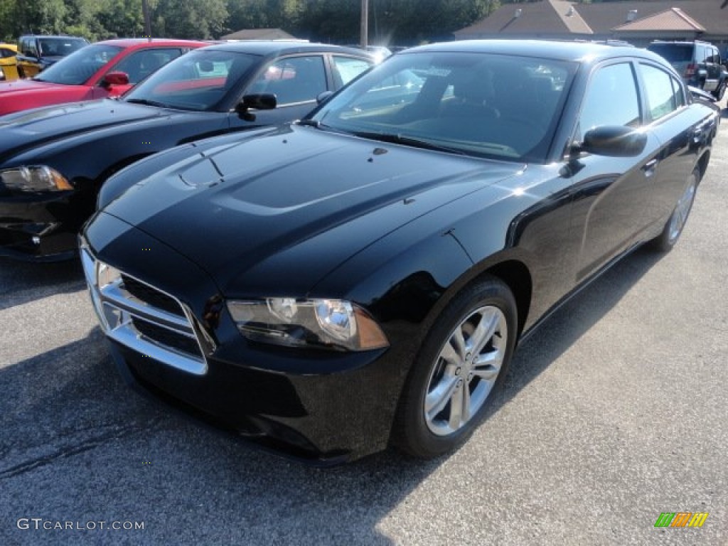 2012 Charger SXT Plus AWD - Pitch Black / Black photo #1