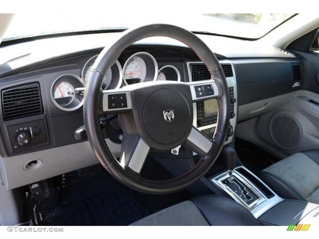 2007 Dodge Charger SRT-8 Dark Slate Gray/Light Graystone Steering Wheel Photo #68587532