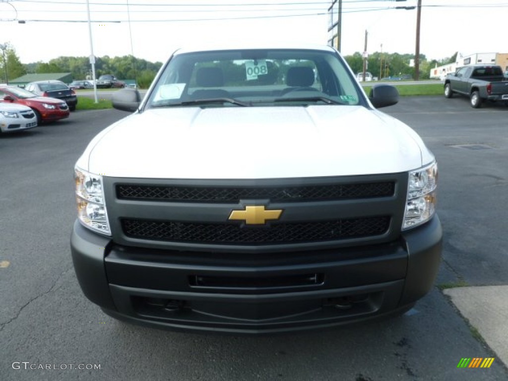 2013 Silverado 1500 Work Truck Regular Cab 4x4 - Summit White / Dark Titanium photo #2