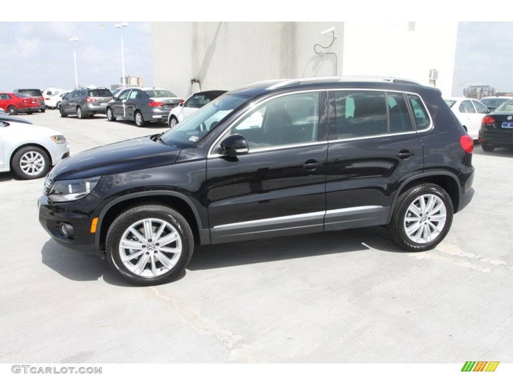 Deep Black Metallic 2013 Volkswagen Tiguan S Exterior Photo #68588852