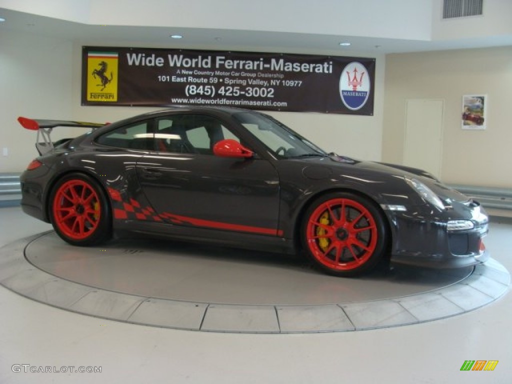 2010 911 GT3 RS - Grey Black/Guards Red / Black photo #1