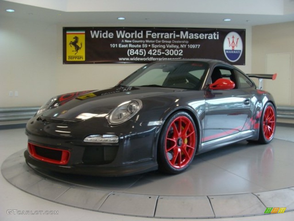 2010 911 GT3 RS - Grey Black/Guards Red / Black photo #4