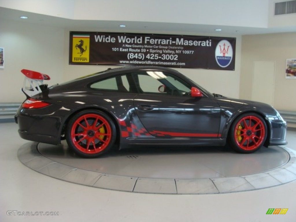 2010 911 GT3 RS - Grey Black/Guards Red / Black photo #9