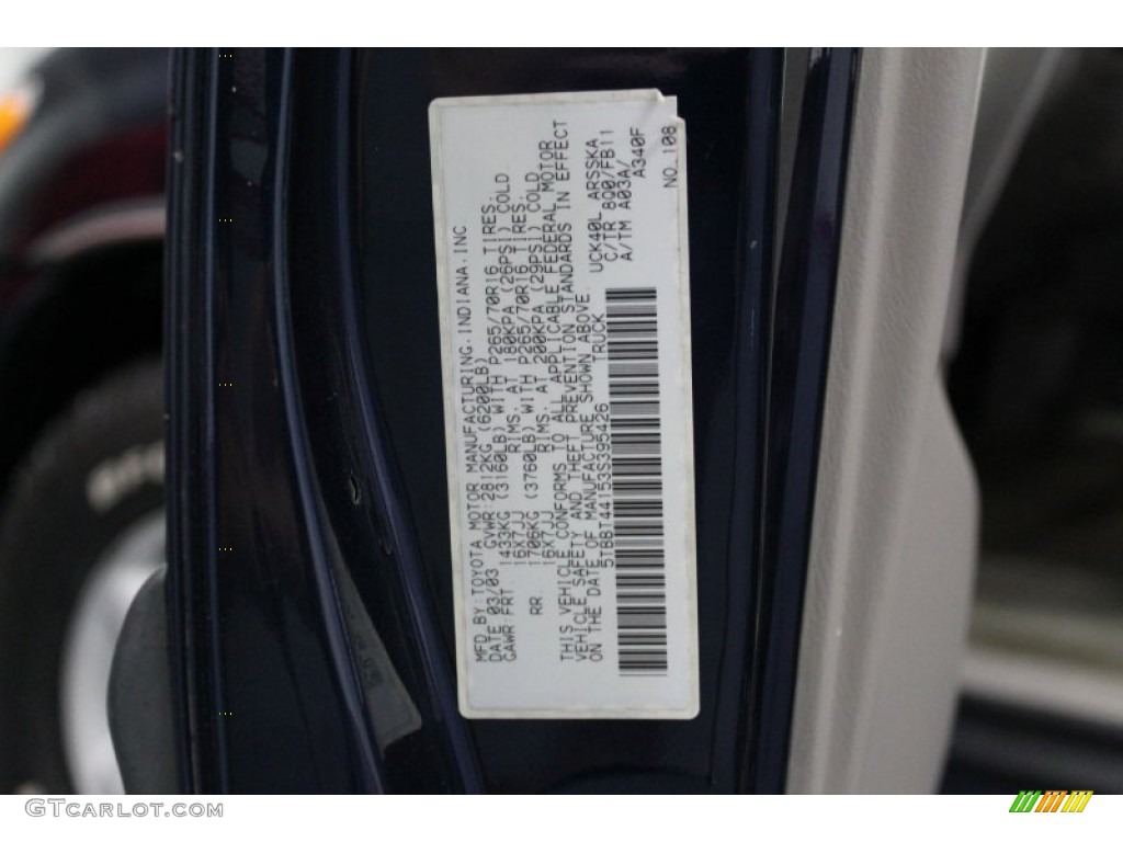 2003 Toyota Tundra SR5 Access Cab 4x4 Color Code Photos