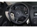 2012 Volkswagen Jetta Cornsilk Beige Interior Steering Wheel Photo