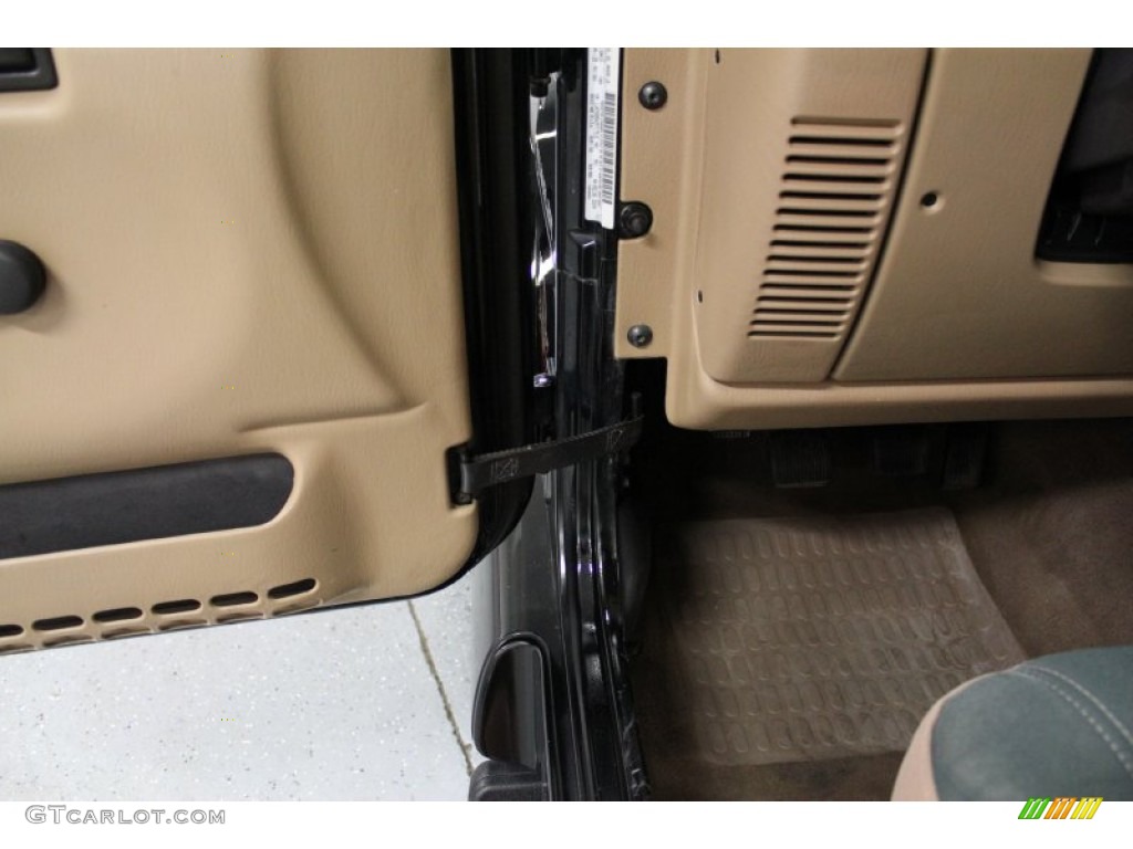 2002 Wrangler Sahara 4x4 - Black / Camel Beige/Dark Green photo #21