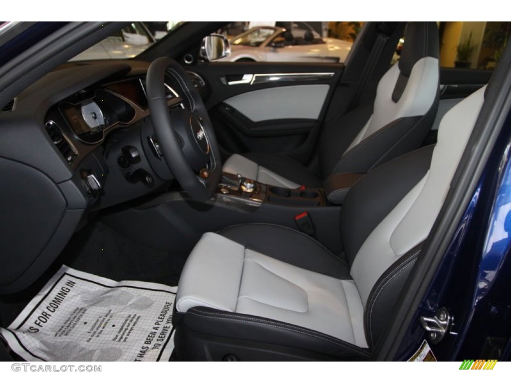 Black/Lunar Silver Interior 2013 Audi S4 3.0T quattro Sedan Photo #68592587