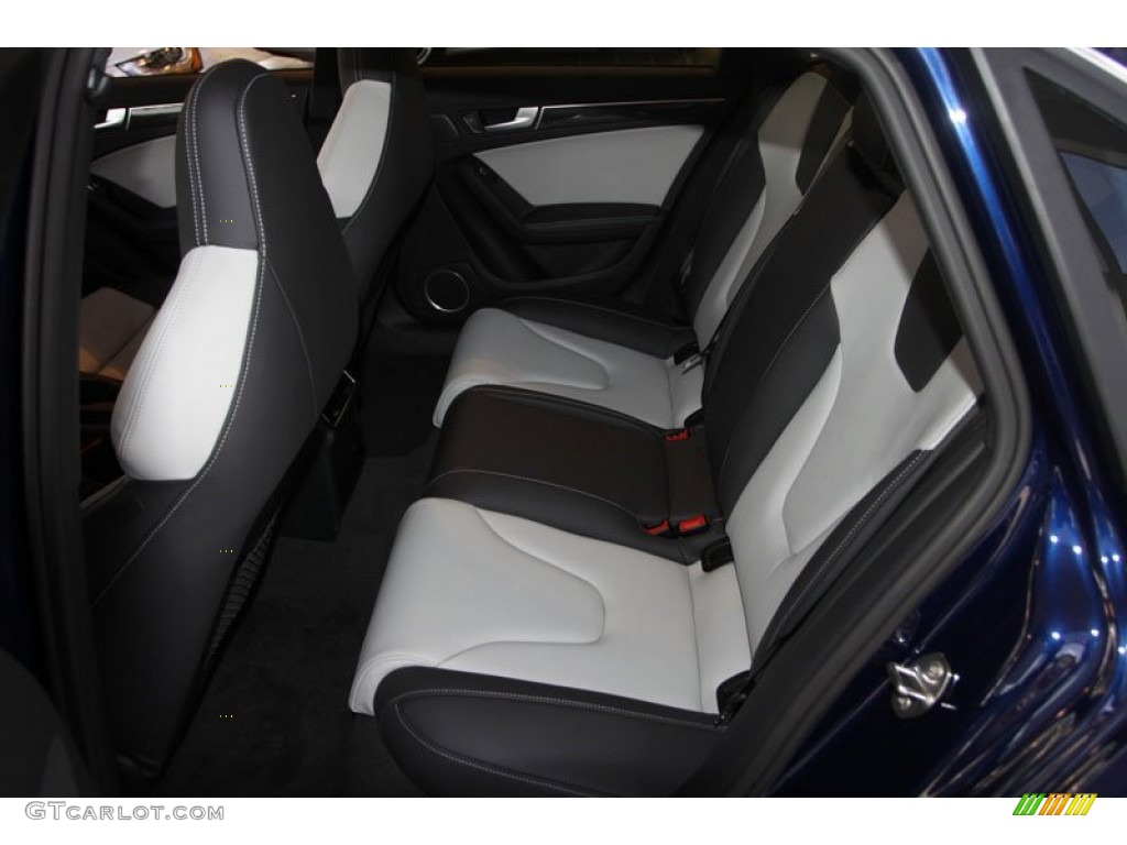 Black/Lunar Silver Interior 2013 Audi S4 3.0T quattro Sedan Photo #68592682
