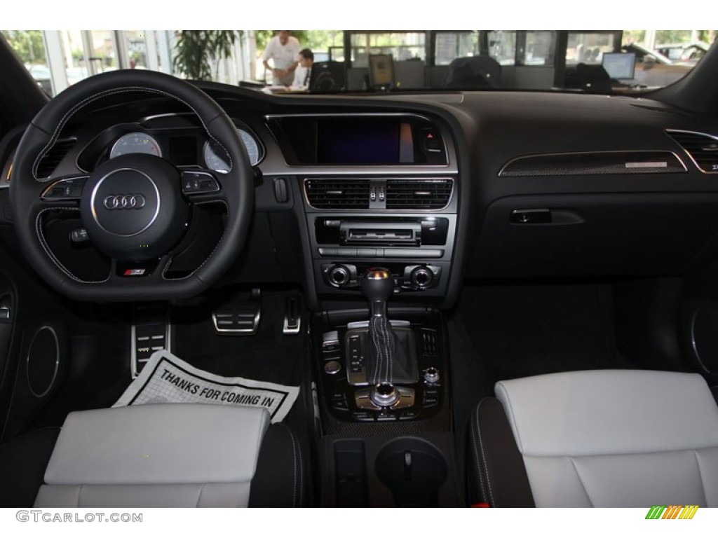 2013 Audi S4 3.0T quattro Sedan Black/Lunar Silver Dashboard Photo #68592690