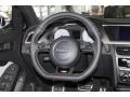 2013 Audi S4 Black/Lunar Silver Interior Steering Wheel Photo