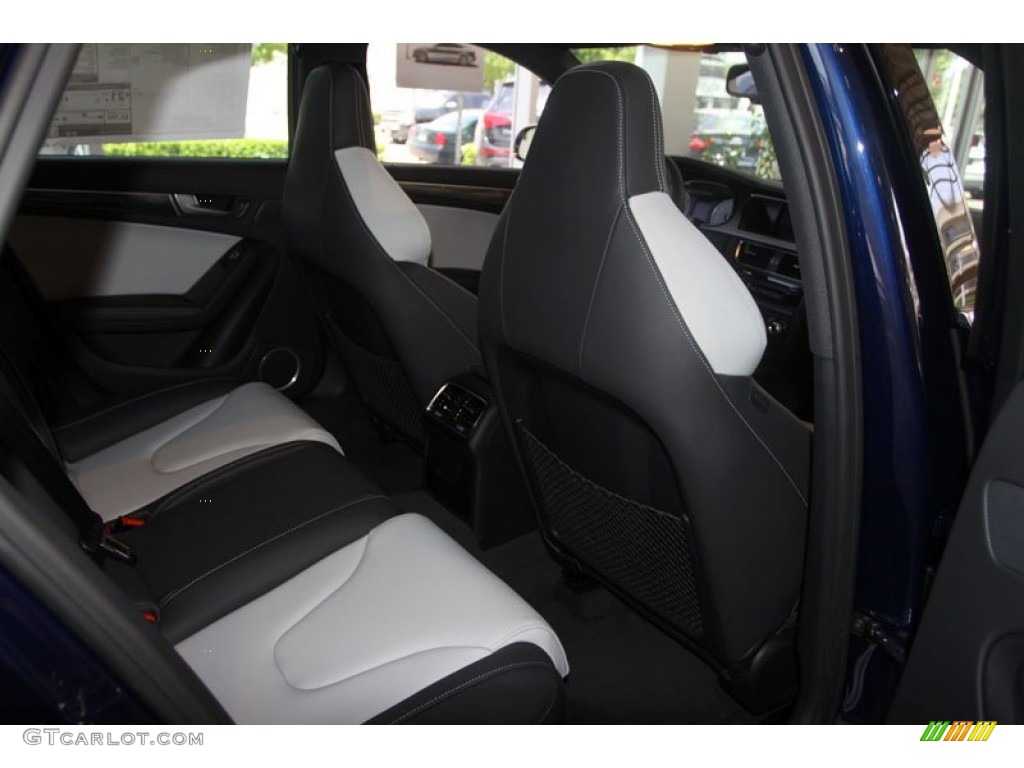 Black/Lunar Silver Interior 2013 Audi S4 3.0T quattro Sedan Photo #68592716