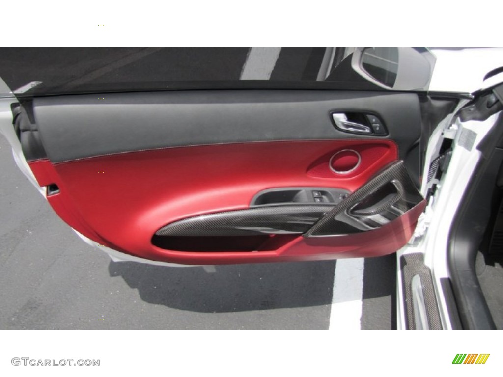 2010 Audi R8 5.2 FSI quattro Fine Nappa Red Leather Door Panel Photo #68593022