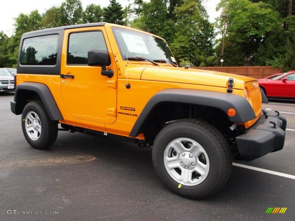 2012 Wrangler Sport 4x4 - Dozer Yellow / Black photo #2