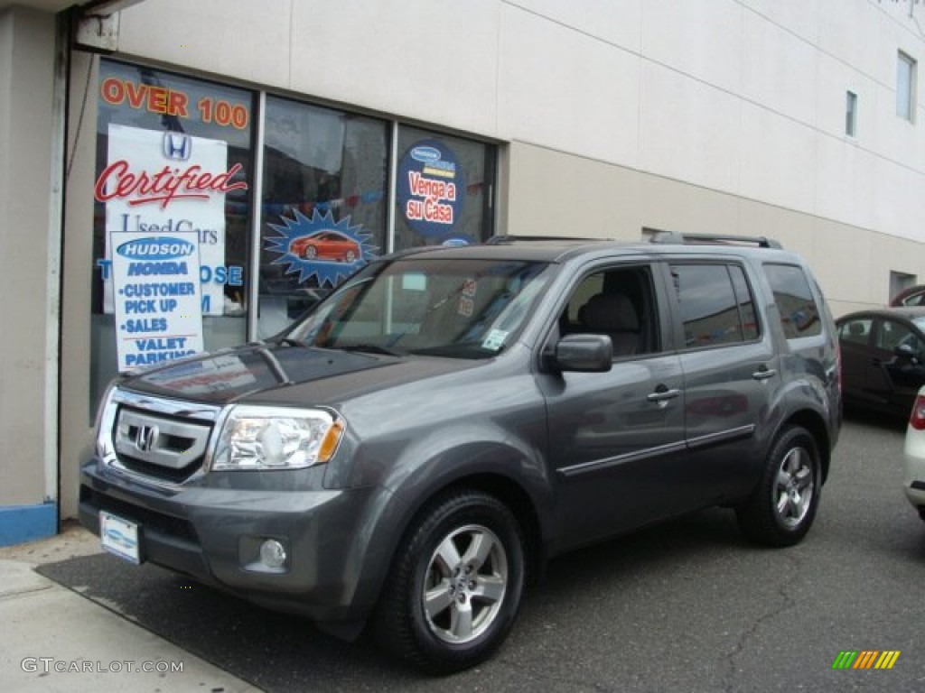 2010 Pilot EX-L 4WD - Polished Metal Metallic / Gray photo #1