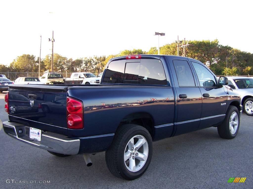 2008 Ram 1500 Big Horn Edition Quad Cab - Patriot Blue Pearl / Medium Slate Gray photo #3