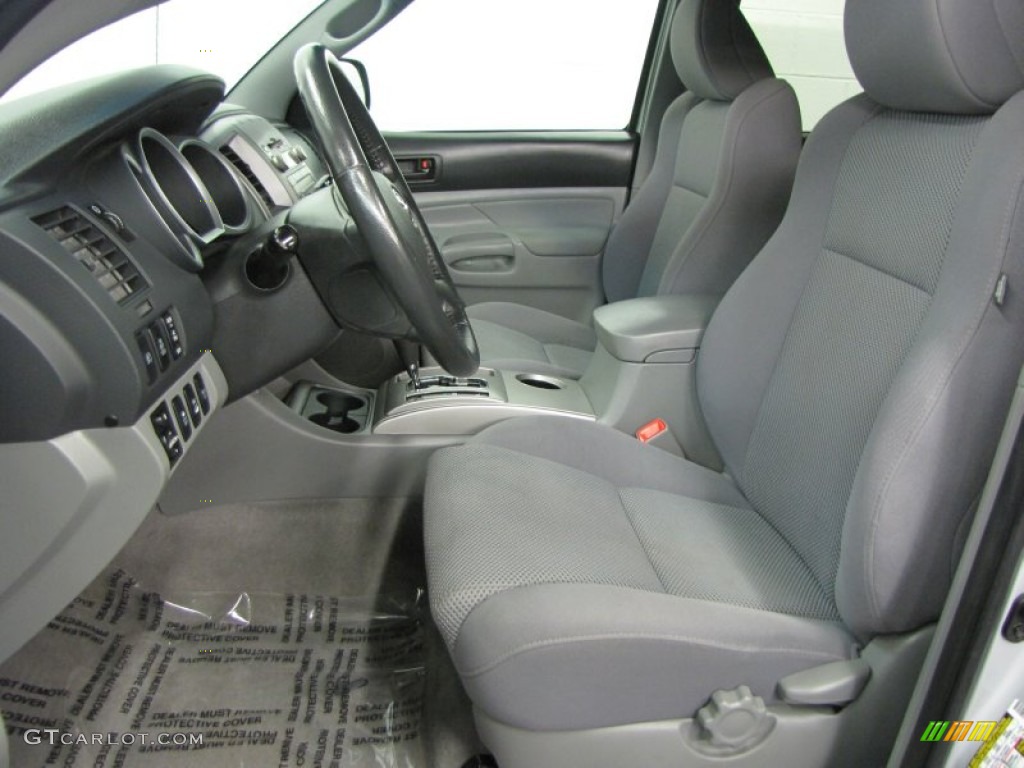 Graphite Gray Interior 2011 Toyota Tacoma TX Double Cab 4x4 Photo #68595860