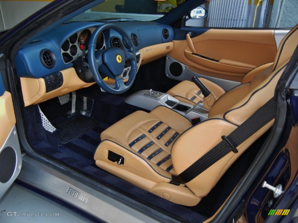 Beige/Blue Interior 2002 Ferrari 360 Modena F1 Photo #68596865