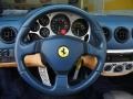 2002 Ferrari 360 Beige/Blue Interior Steering Wheel Photo