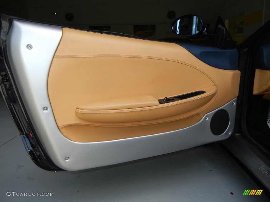 2002 Ferrari 360 Modena F1 Beige/Blue Door Panel Photo #68597096