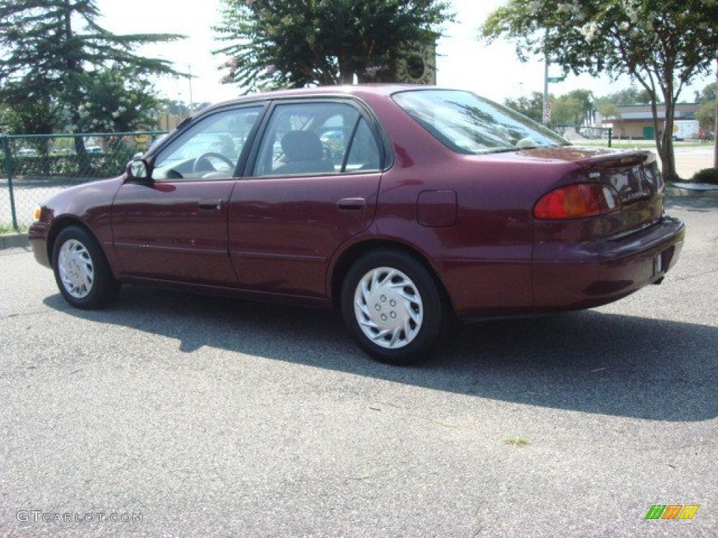 1998 Corolla LE - Ruby Red Pearl Metallic / Beige photo #5