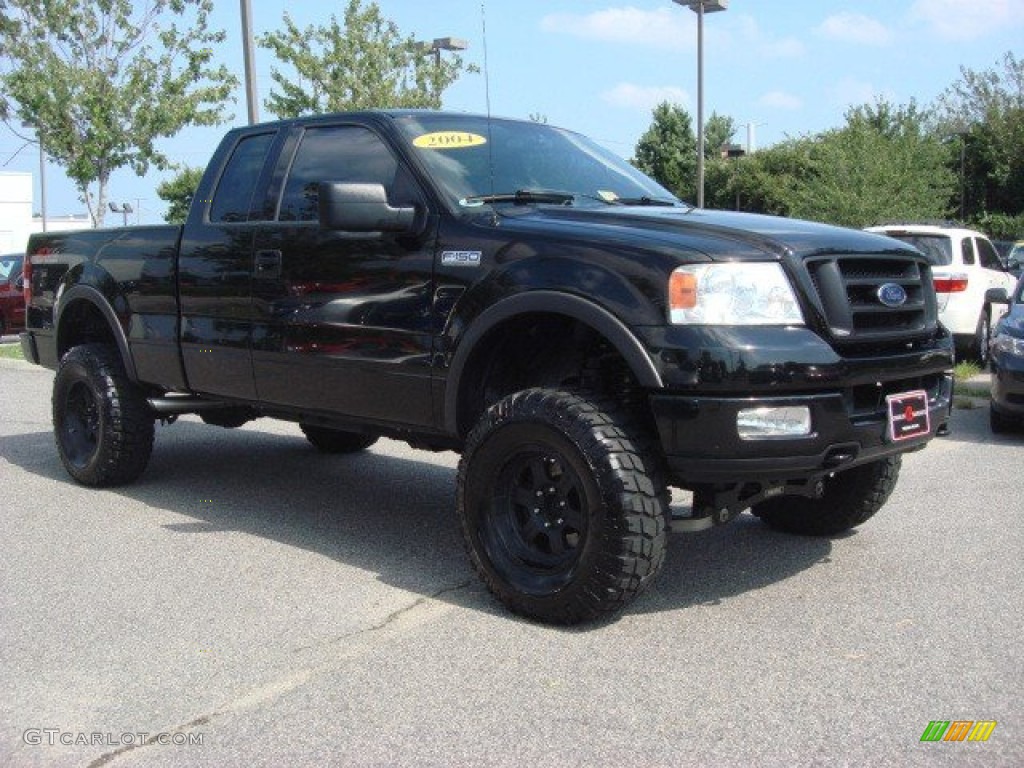 2004 F150 FX4 SuperCab 4x4 - Black / Black photo #2