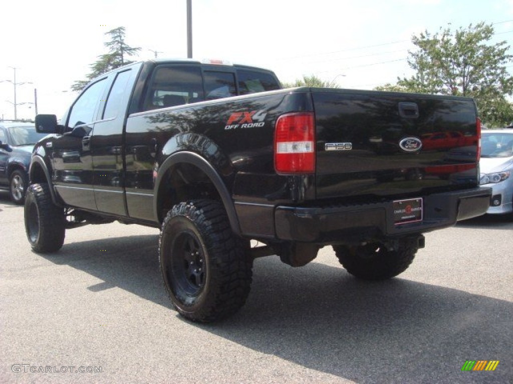 2004 F150 FX4 SuperCab 4x4 - Black / Black photo #4